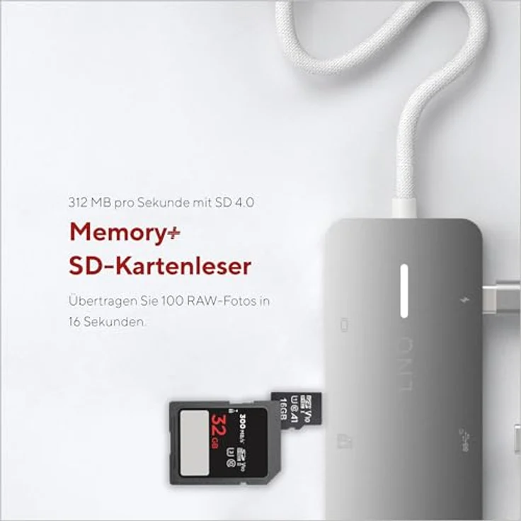 LINQ Connects 8-in-1 Pro-C Multiport-Hub mit 4K HDMI, Ethernet und Kartenleser - 10Gbps - Geeignet für Laptops und Tablets – Bild 5
