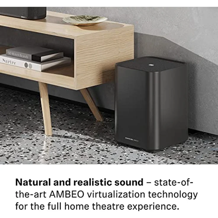 Sennheiser AMBEO Sub für TV und Musik - EU-Stecker - 3D Surround Sound - tiefer, durchdringender Bass bis 27 Hz - 8" Subwoofer mit 350W Klasse D Verstärker - kompatibel mit AMBEO Soundbar Produkten – Bild 2