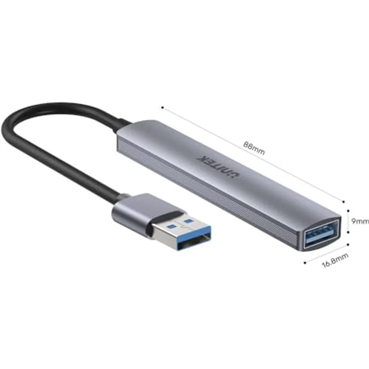 UNITEK h1208a USB Hub, mehrfarbig, kompakt und vielseitig – Bild 6