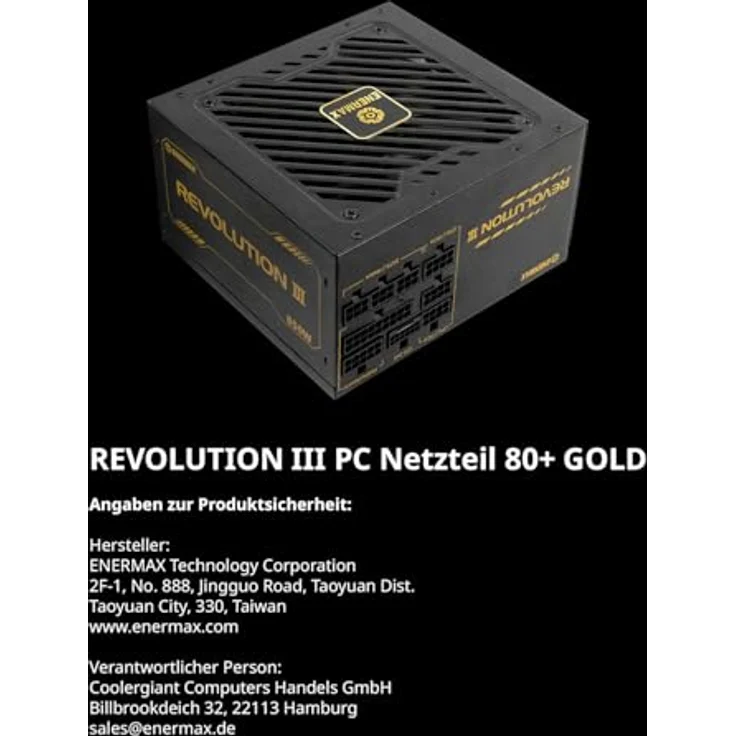 ENERMAX Revolution III 650 Watt | Vollmodulares ATX 3.1-Netzteil | PCIe 5.1 | 80 Plus Gold | Flüsterleiser 120mm FDB-Lüfter | 105°C jap. Kondensatoren | ERV650G-AHG-MAC – Bild 4