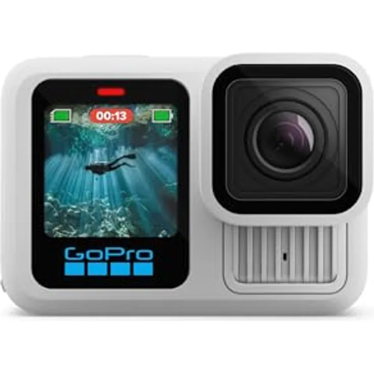 GoPro HERO13 Black, Action Cam in Polar White, 5,3K 60p, Bluetooth, WLAN, HyperSmooth 6.0 Stabilisierung