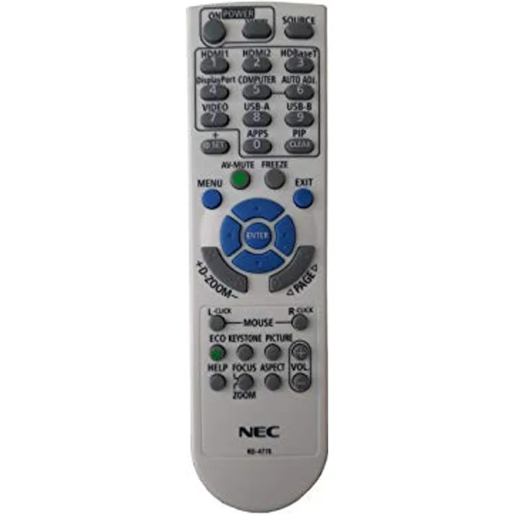 NEC Original Fernbedienung RD-477E, 7N901171, 7N901261, RMT-PJ39