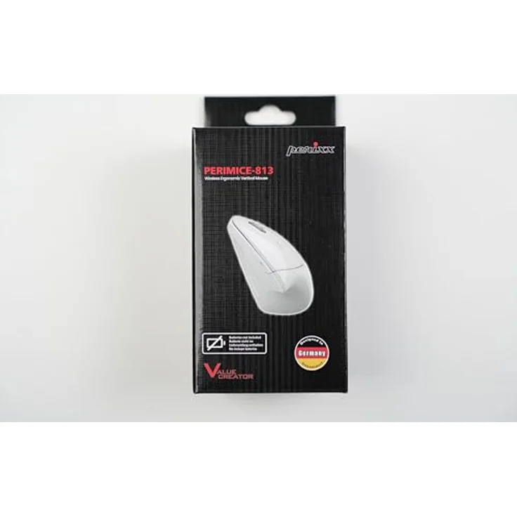 Perixx PERIMICE-813W Vertikale Bluetooth-Maus – Kabellose 3-in-1-Multi-Geräte-Technologie – Weiß – Rechtshänder-Design – Bild 2