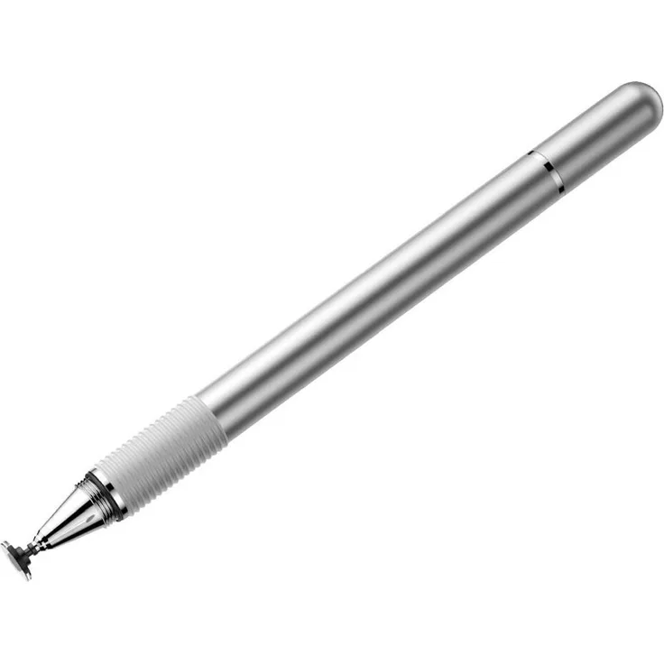 Baseus Golden Cudgel Stylus, Doppelseitiger Stylus mit Präzisionsscheibe und Gelstift, Silber