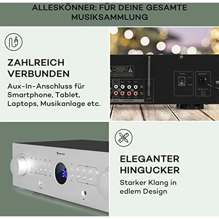 AMP-CD950 DG Digital-Multikanal-Verstärker 8x100W RMS BT Opt.-In Fernbedienung – Bild 6