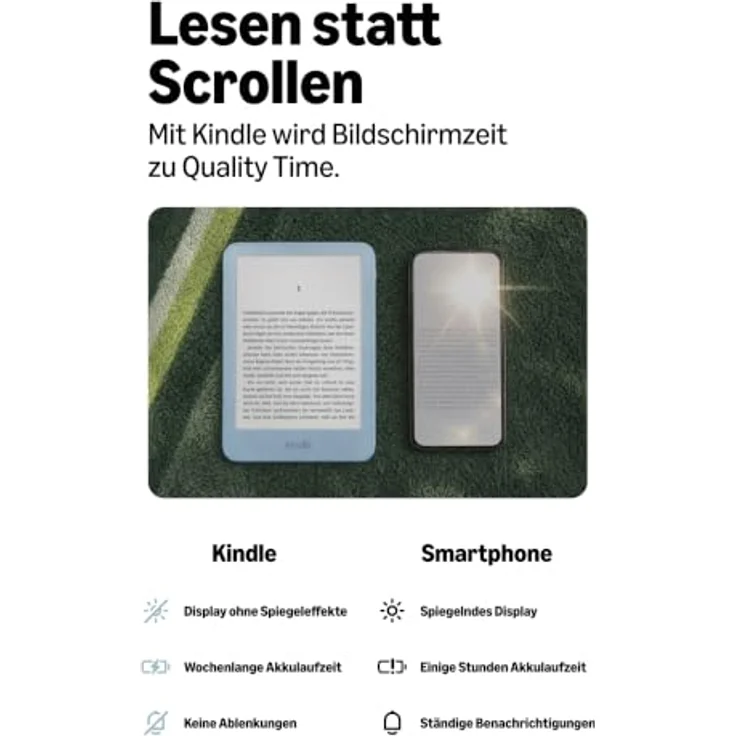 Amazon Kindle (2026), 32 GB E-Book-Reader, 6-Zoll-Display, Aluminium-Design in Alpenblau, ohne Werbung – Bild 2