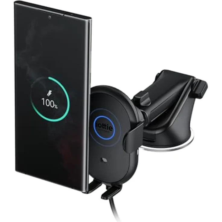 iOttie Auto Sense 2, Qi-zertifizierte Smartphone Halterung mit automatischer Erkennung und 15 W Wireless-Ladeleistung, Schwarz