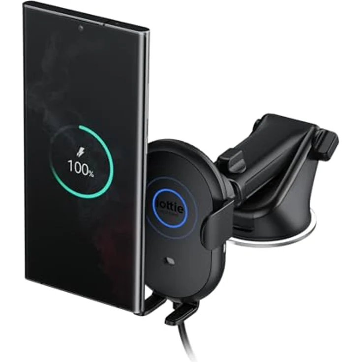 iOttie Auto Sense 2, Qi-zertifizierte Smartphone Halterung mit automatischer Erkennung und 15 W Wireless-Ladeleistung, Schwarz – Bild 1