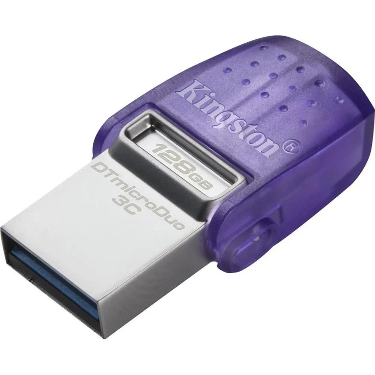 Kingston DataTraveler microDuo 3C, USB Flash Drive mit 128 GB, USB Type-A & Type-C, hohe Übertragungsrate von bis zu 200 MB/s