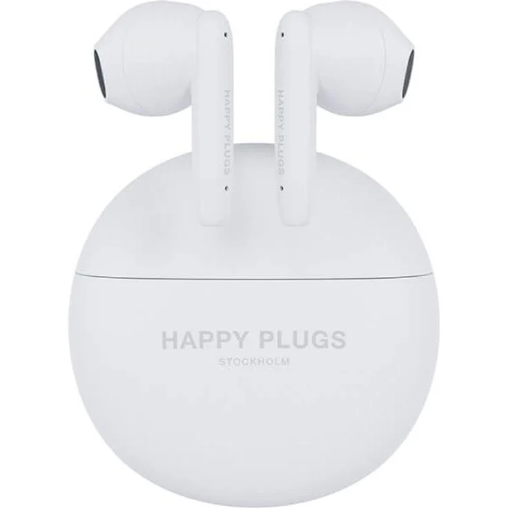 Happy Plugs Joy Pro, Kabellose Kopfhörer mit ANC, 25 Stunden Akkulaufzeit, Weiss