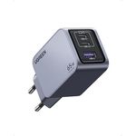 UGREEN Nexode Pro USB C Ladegerät 65W GaN Charger Mini USB C Netzteil 3-Port Schnellladegerät PPS 45W - Kompatibel mit MacBook Pro/Air, iPad, iPhone 16 Pro Max, 15 Pro, Galaxy S24 Ultra, Dell XPS