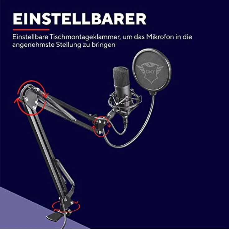 Trust GXT 252 Emita Plus Streaming USB Mikrofon Schwarz – Bild 4