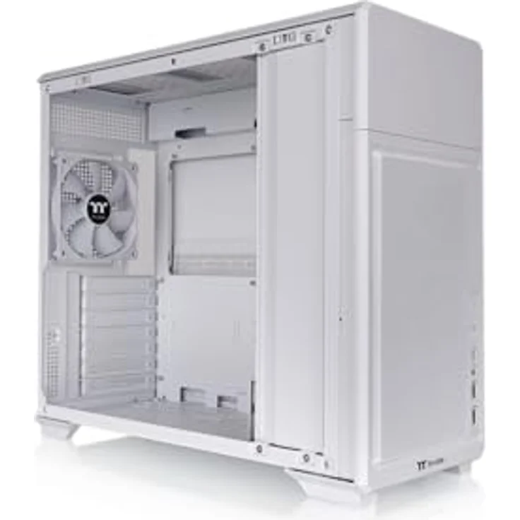 Thermaltake TR300 TG Snow, PC-Gehäuse im kompakten Mid-Tower-Format mit Tempered Glass, 120mm weißem Lüfter und Power Extension Cord – Bild 1