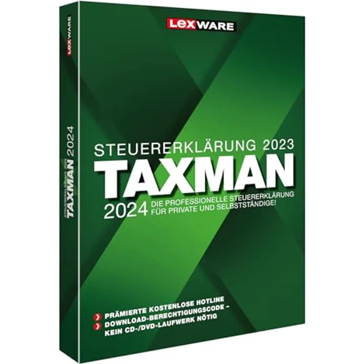 TAXMAN 2024 (für Steuerjahr 2023) | Minibox| Steuererklärungs-Software für Arbeitnehmer, Rentner u. Pensionäre, Familien, Studenten und im Ausland Beschäftigte