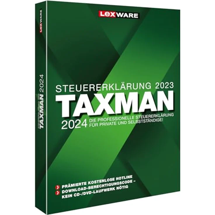 TAXMAN 2024 (für Steuerjahr 2023) | Minibox| Steuererklärungs-Software für Arbeitnehmer, Rentner u. Pensionäre, Familien, Studenten und im Ausland Beschäftigte – Bild 1