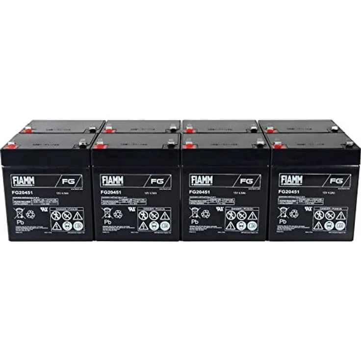 FIAMM Ersatzakku für USV APC Smart-UPS SMT2200RMI2U, 12V 4500mAh, Bleiakku in Schwarz, wartungsfrei, AGM-Technik