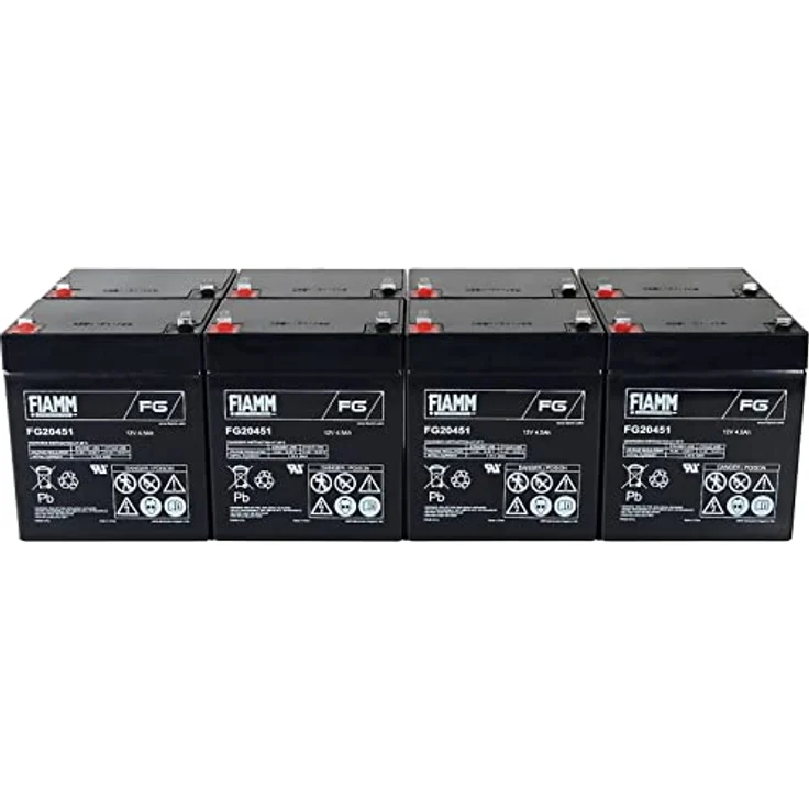 FIAMM Ersatzakku für USV APC Smart-UPS SMT2200RMI2U, 12V 4500mAh, Bleiakku in Schwarz, wartungsfrei, AGM-Technik – Bild 1