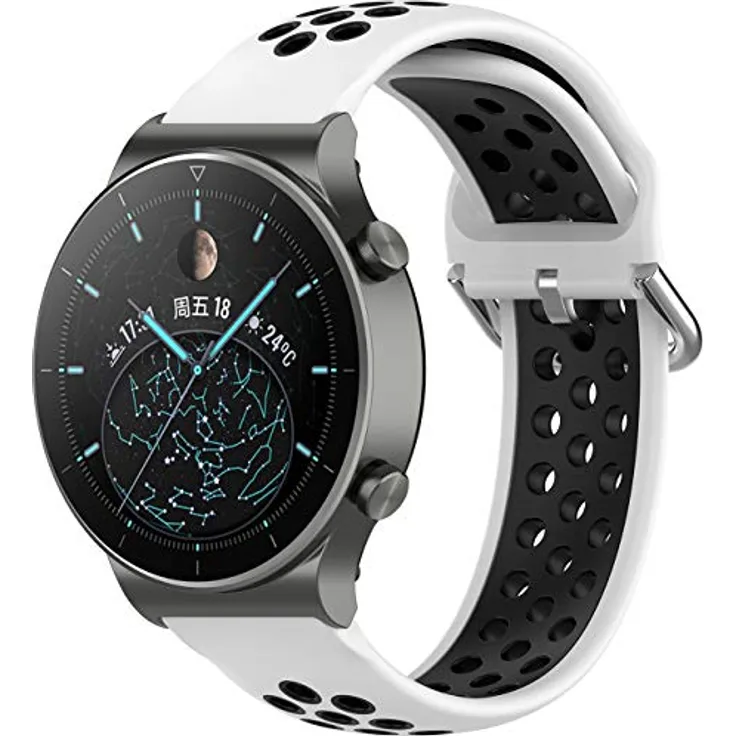 Shieranlee Soft Silicone Watch Strap, 22mm Armband kompatibel mit Huawei Watch GT2 PRO, YAMAY SW022, Imilab KW66, Haylou RT LS05S, OnePlus, Quick-Release