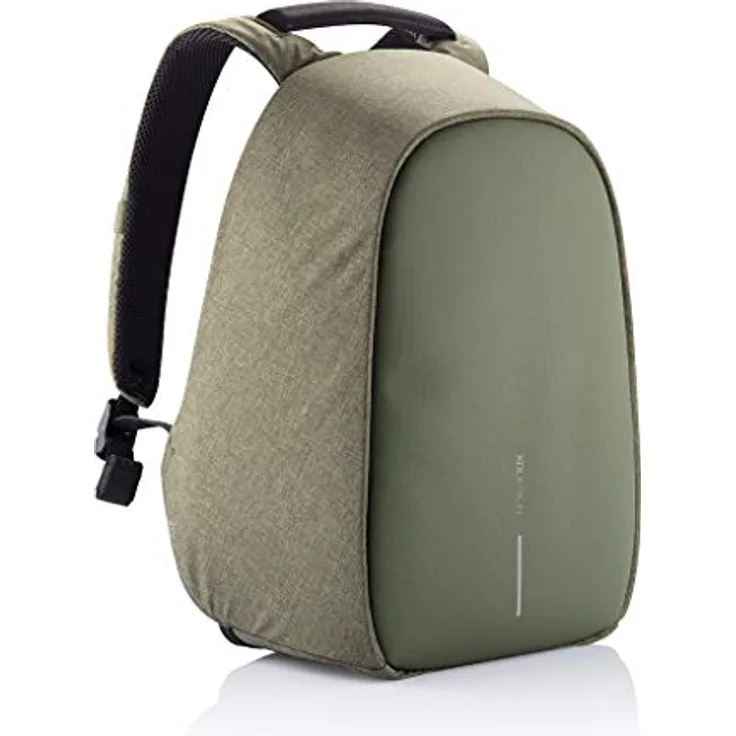 XD Design Bobby Hero Small Rucksack, RFID-sicherer Laptopfach für 38 cm Laptops, grün aus 100% PET