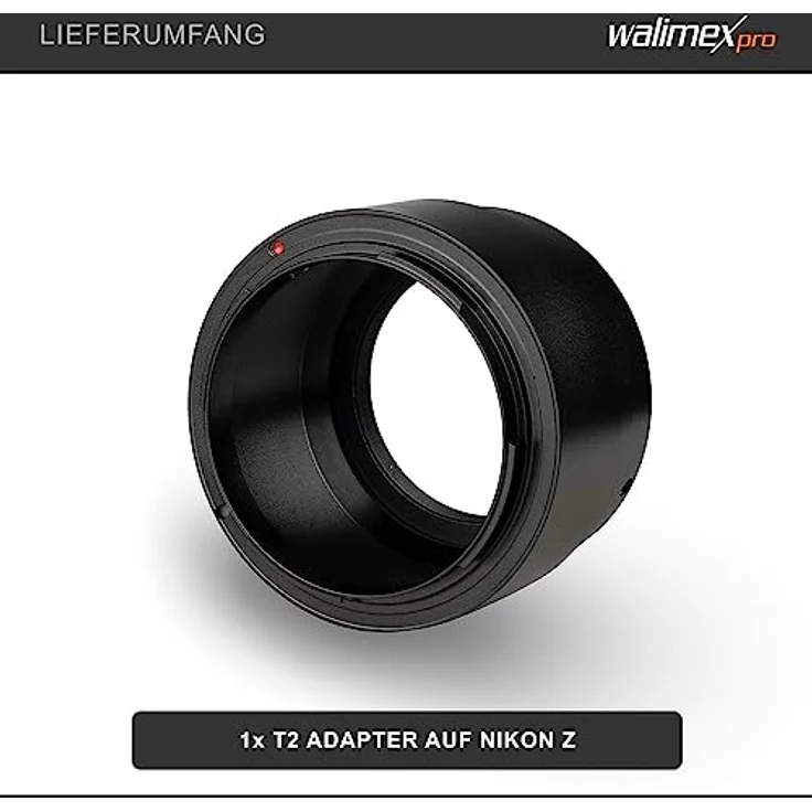 Walimex pro T2 Adapter für Nikon Z - Adapterring mit manuellem Fokus, einfache Handhabung, Objektiv-Anschlussring kompatibel mit Nikon Z6, Nikon Z7, Nikon Z50, Nikon Z5, Nikon Z7 II, Nikon Z6 II – Bild 4