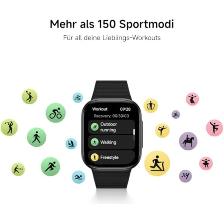 Xiaomi Watch 6 Lite, Smartwatch mit 4,98 Zoll AMOLED-Display, Gesundheitssensoren und IPX8 Wasserbeständigkeit, Schwarz – Bild 6