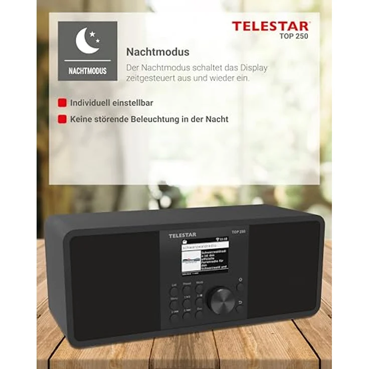 Telestar TOP 250 DAB+ Internetradio, Bluetooth 5.3, schwarz – Bild 8