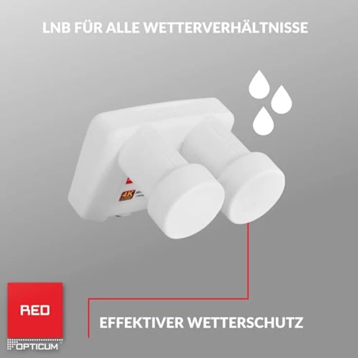 Opticum Monoblock Twin LNB - LMTP-04H (Astra-Hotbird) vergoldete Kontakte (Full HD, 3D) – Bild 6