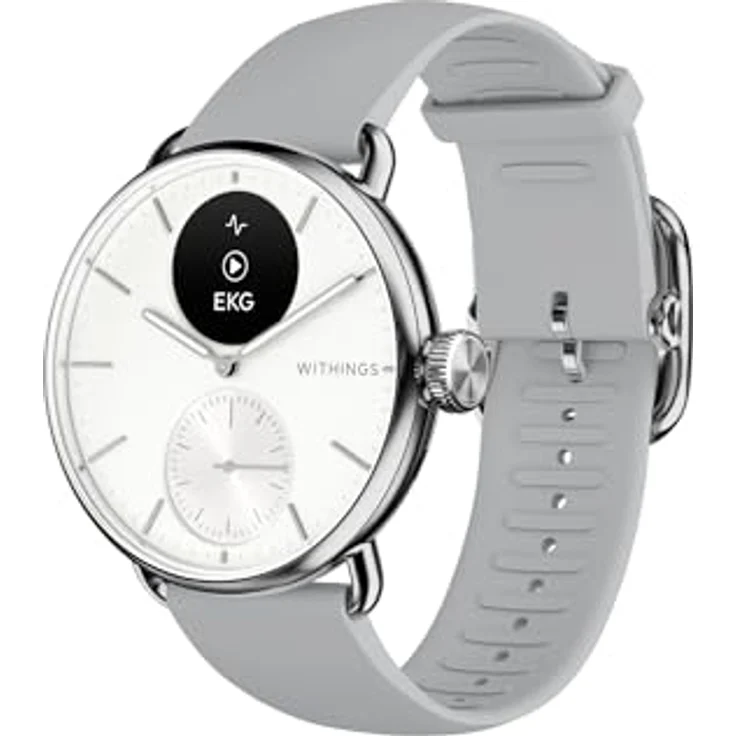 WITHINGS ScanWatch 2, Hybrid Smartwatch Herzgesundheit für Männer & Frauen - EKG, SPO2, Temperaturüberwachung, Schlaftracking, Atemwegsgesundheit, Zyklustracking, 30 Tage Akkulaufzeit, iOS & Android – Bild 1