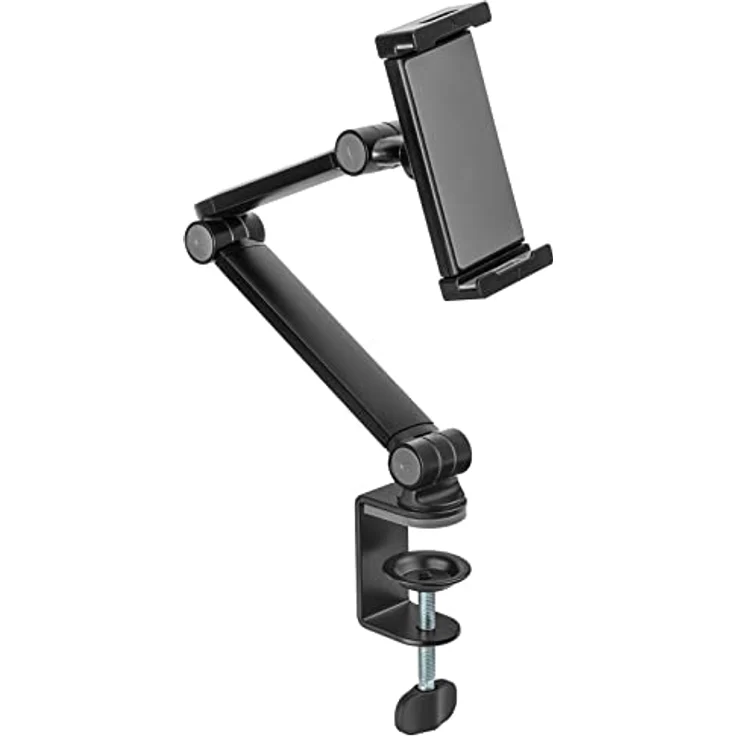 mywall Tablet & Smartphone Tischhalter - HT33L, Vollbeweglich, Universal Kompatibel, Schützende Silikonpolster – Bild 1