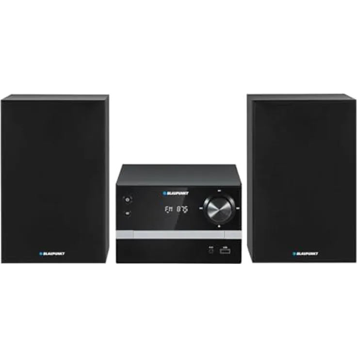 Blaupunkt MS9BT Micro-Stereoanlage, Bluetooth FM-Radio, 20 W RMS, Weckfunktion, CD/MP3/USB/AUX