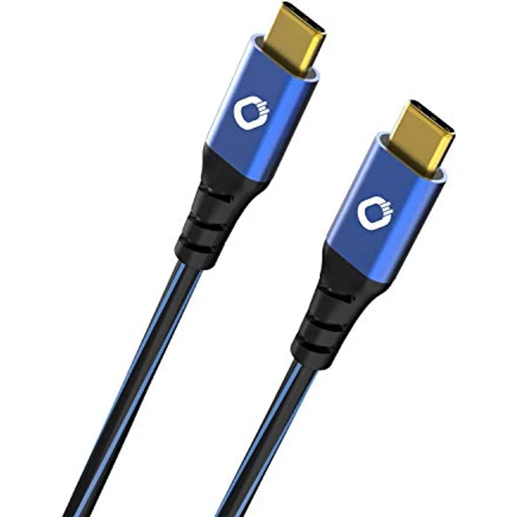 Oehlbach USB Plus CC - USB-Kabel für Smartphones 2 x Typ C 3.1 - PVC-Mantel - OFC, blau/schwarz - 50cm
