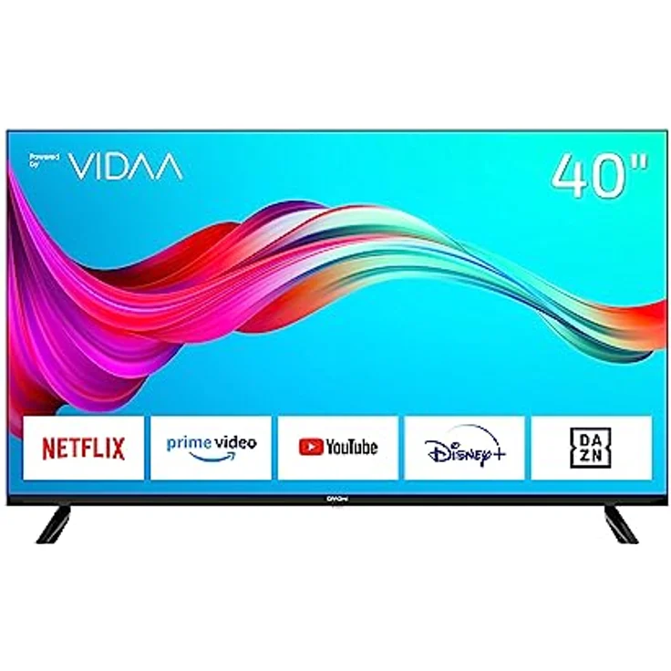 DYON Smart 40 VX-2 100 cm (40 Zoll) Fernseher (Full-HD Smart TV, HD Triple Tuner (DVB-C/-S2/-T2), App Store, Prime Video, Netflix, YouTube, DAZN, Disney+) [Modelljahr 2023], Schwarz – Bild 1