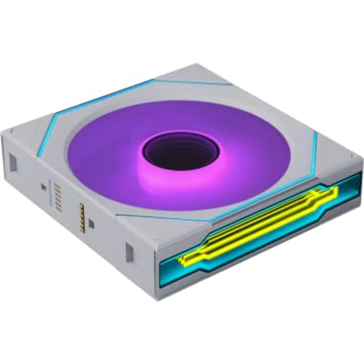 Lian Li UNI FAN SL-INF FLEX, Wireless Lüfter ARGB 120mm, 3er-Pack mit Controller, weiß, bis 113,8 m³/h Airflow – Bild 2