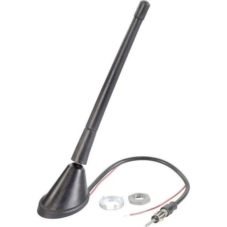Renkforce Aktive 12 V Antenne RF-5044654, Stabantenne mit Verstärker für Autoradio