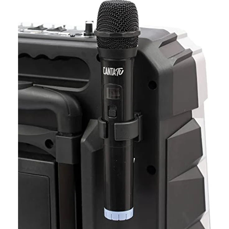 Giochi Preziosi HY-2110, Kabelloses Karaoke-System mit 40 W RMS, 14,1" LED-Display, Schwarz/Grau, MicroSD-Unterstützung und integriertem Disco Licht – Bild 12