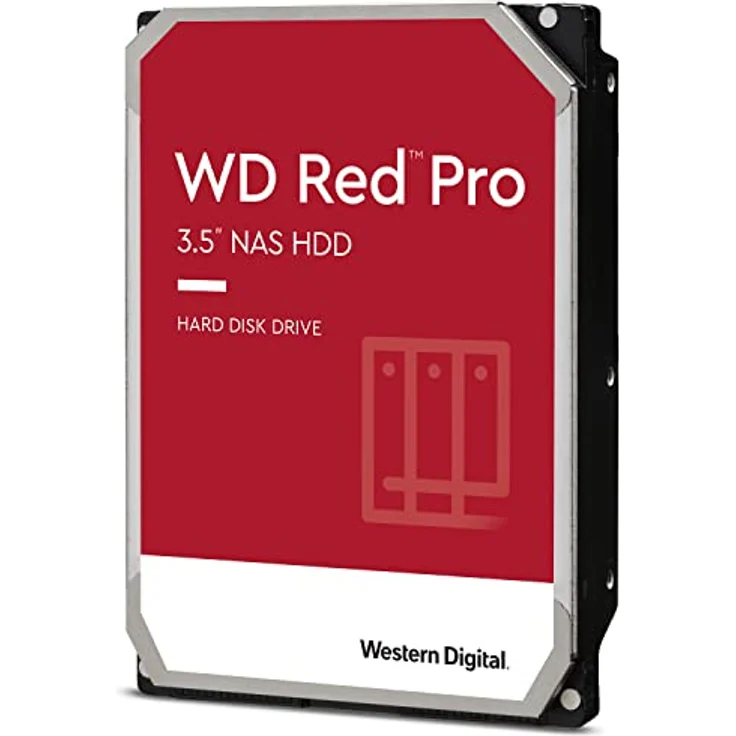 WD Red Pro interne Festplatte 14 TB (3,5 Zoll, NAS Festplatte, 7.200 U/min, SATA 6 Gbit/s, NASware-Technologie, für NAS-Systeme mit bis zu 24 Bays im Dauerbetrieb, 512 MB Cache) Rot – Bild 1