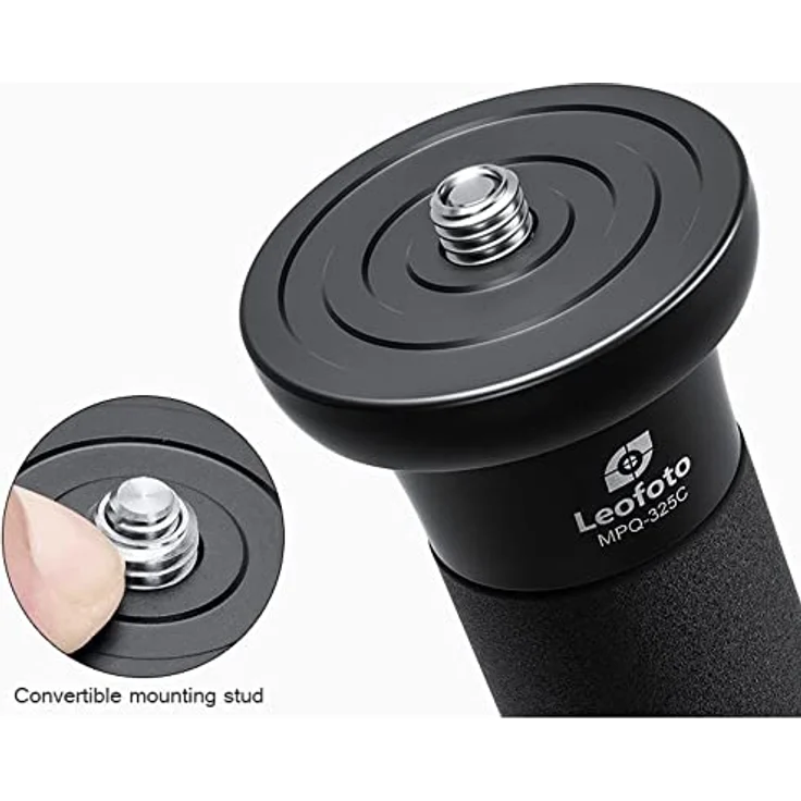 Leofoto Carbon-Einbeinstativ MPQ-325C, leichtes Einbeinstativ mit Aluminiumkopf, wasserdicht, olive – Bild 7