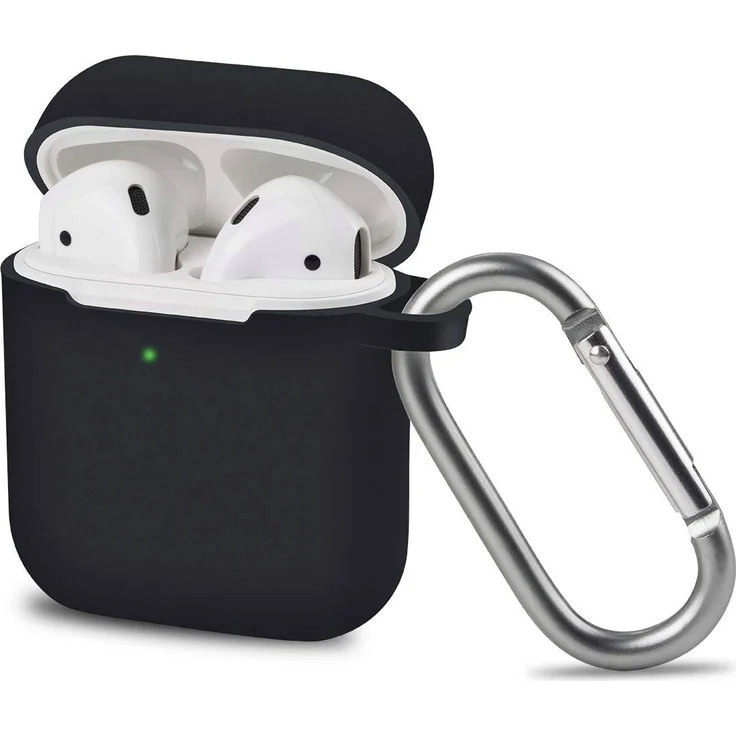 AVANA Kopfhörer-Schutzhülle Hülle für Apple AirPods 1 & 2, Silikon Case, 360° Cover, Ladecase Tasche, Rot und Schwarz – Bild 1