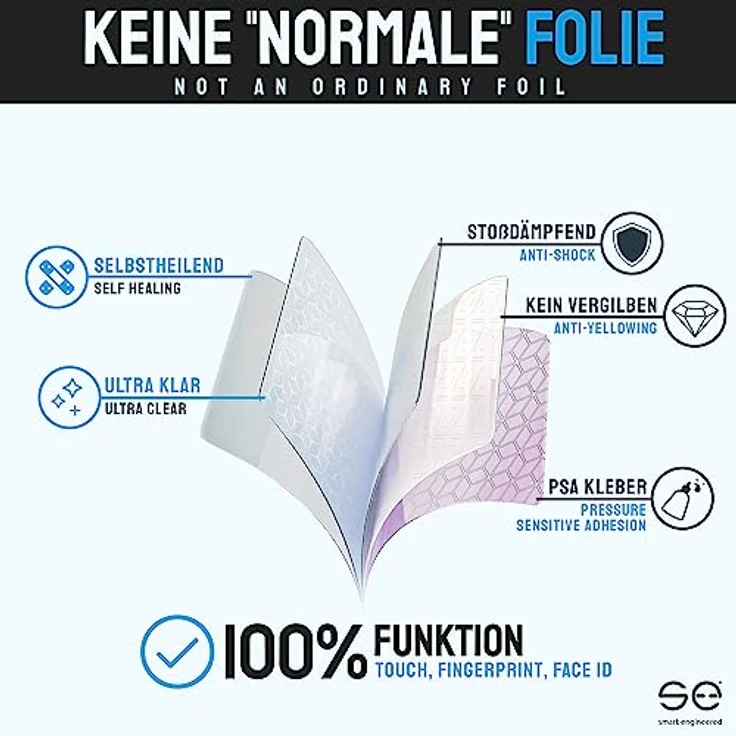 smart engineered 3D Schutzfolie, geeignet für Apple iPhone 7/8, Displayschutzfolie, transparent – Bild 3