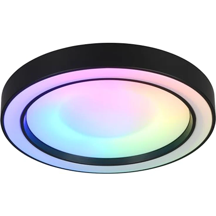 RL LIVE YOUR LIGHT LED Deckenleuchte Arco R65091432, Schwarz matt, 22 Watt LED, Farbwechsel, Fernbedienung – Bild 1