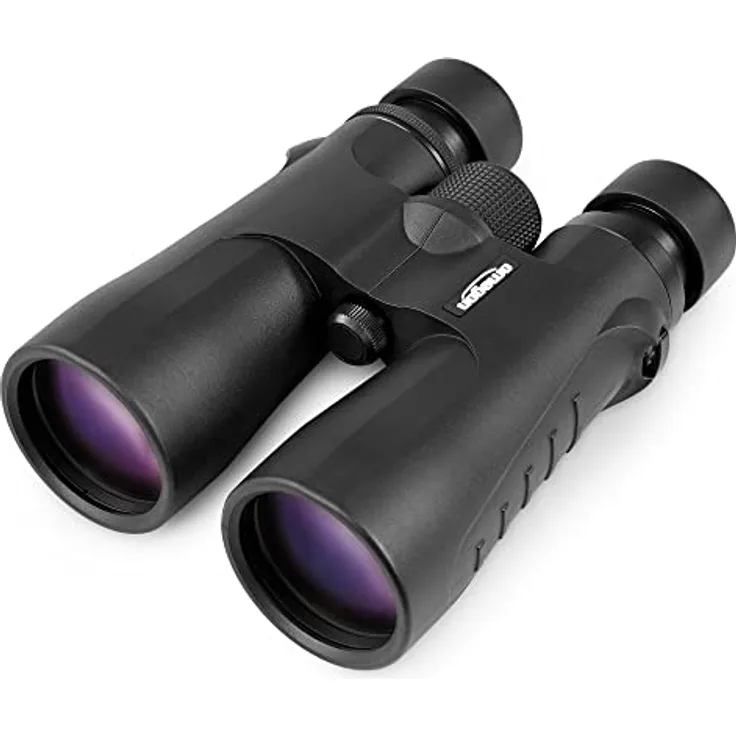 Omegon Blackstar 2.0 12x50, Dachkantfernglas für Naturbeobachtungen, stoß- und wasserfest