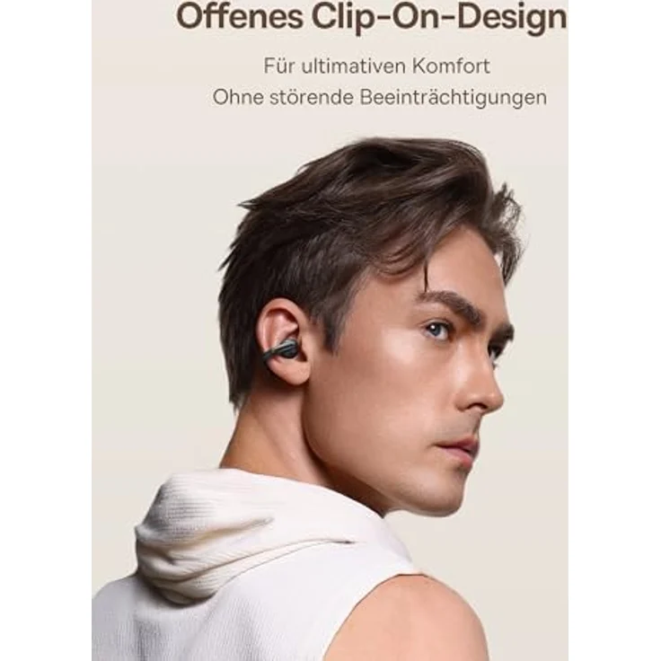 Baseus Bowie MC1 Open Ear Kopfhörer, Ohrclip mit Bluetooth 5.4, IP57 Wasser- und Staubdicht, 40H Akkulaufzeit, Geräuschunterdrückung, Interstellar Schwarz – Bild 5