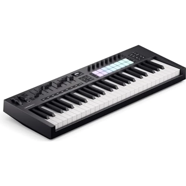 Novation Launchkey 49 MK4, MIDI Controller mit halbgewichteter Tastatur, 16 Aftertouch-Pads und anpassbarem Arpeggiator, Mehrfarbig – Bild 1