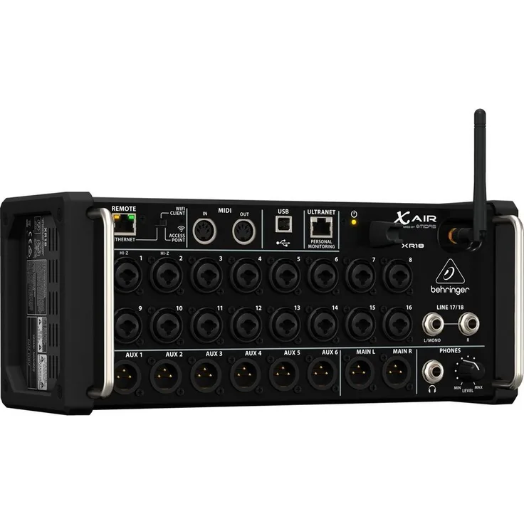 Behringer XR18 X-Air, Digital Mixer mit 16 Eingängen, integrierter WLAN-Funktion und 4 internen Effektprozessoren
