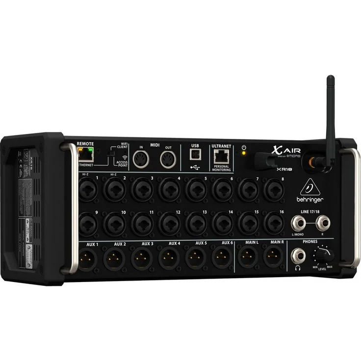 Behringer XR18 X-Air, Digital Mixer mit 16 Eingängen, integrierter WLAN-Funktion und 4 internen Effektprozessoren