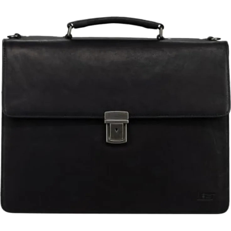 Jost Glasgow Aktentasche, Leder mit RFID-Schutz, 40 cm, schwarz, Laptopfach