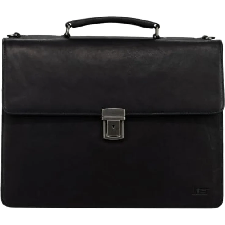 Jost Glasgow Aktentasche, Leder mit RFID-Schutz, 40 cm, schwarz, Laptopfach – Bild 1