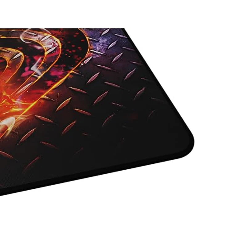 Genesis Carbon 500 M Steel G2 – Gaming Mousepad 450x400mm, präzise Stoffoberfläche, rutschfeste Gummi-Basis, umgenähter Rand, wasserabweisend, Steel-Logo Edition – Bild 4