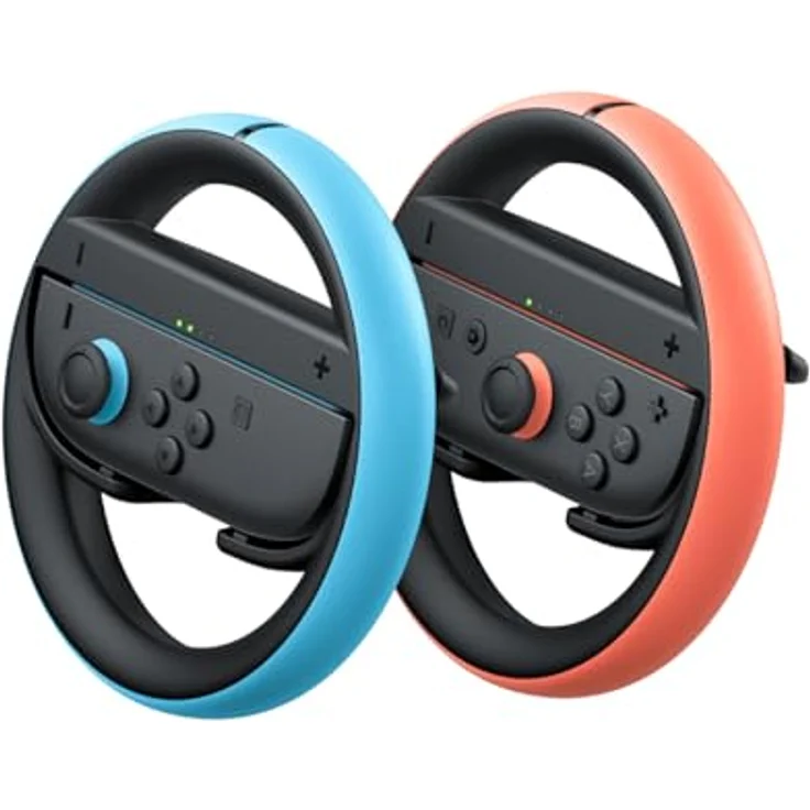 Nintendo Joy-Con 2-Lenkrad Zweierset, Rad-Mod für Nintendo Switch 2, Schwarz, Blau, Rot, Magnetverbindung für sicheren Halt – Bild 4