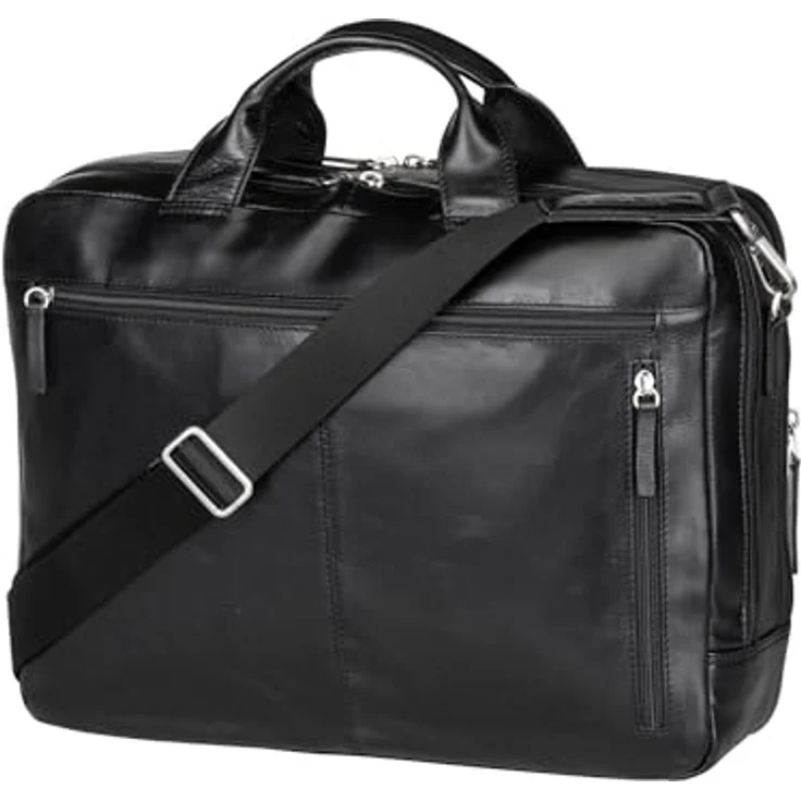 Jost Skagen Business Bag, Laptop-Tasche mit gepolsterten Fächern, Schwarz, 41 x 31 x 11 cm – Bild 2